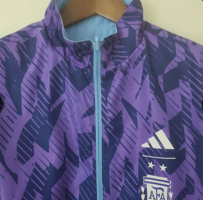 2022 World Cup Argentina Reversible Windbreaker blue/purple