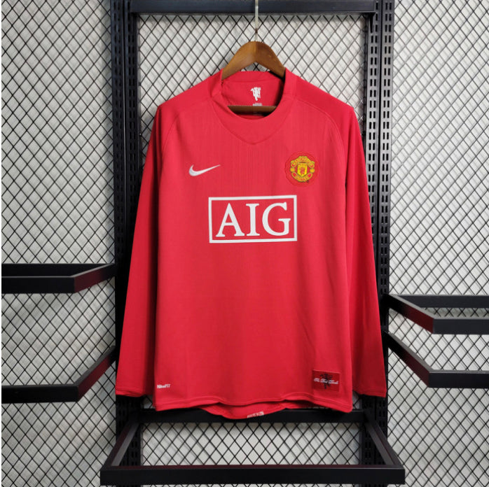 2007/08 Manchester United Retro Long Sleeves Home Kit